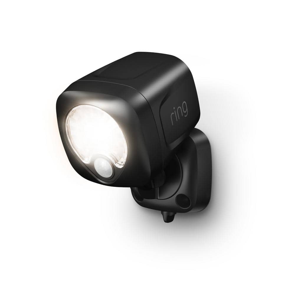 Ring Smart Lighting Black Motion Activated Outdoor Integrated LED Spotlight Battery (2)