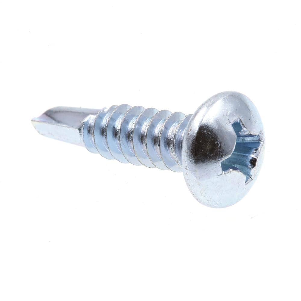 Prime-Line #14 x 1 in. Zinc Plated Case Hardened Steel Phillips Drive Pan Head Self-Drilling Sheet Metal Screws (100-Pack) (1)