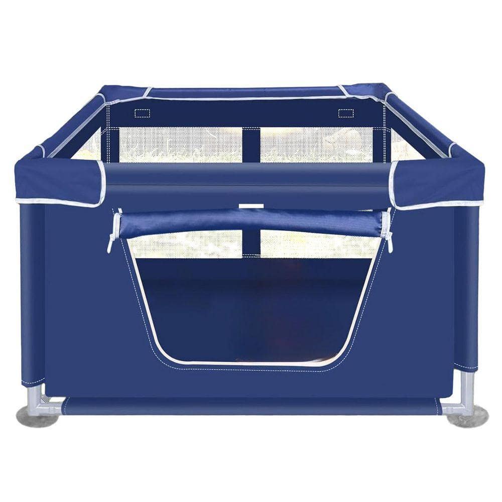 KIWDZFU Foldable Portable Dog Playpen 42 x 42 x 25.6 in. with Gate Thickened Fabric Mesh Indoor Outdoor Exercise Fence (1)