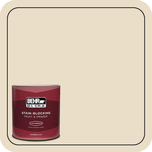 BEHR ULTRA 1 qt. #N290-2 Authentic Tan Extra Durable Flat Interior Paint & Primer (2)