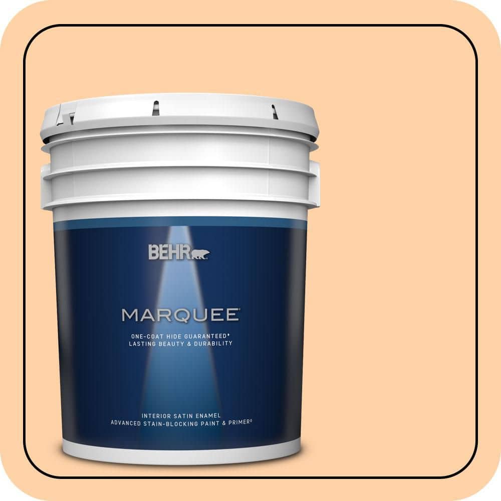 BEHR MARQUEE 5 gal. #P230-3 Vitamin C Satin Enamel Interior Paint & Primer