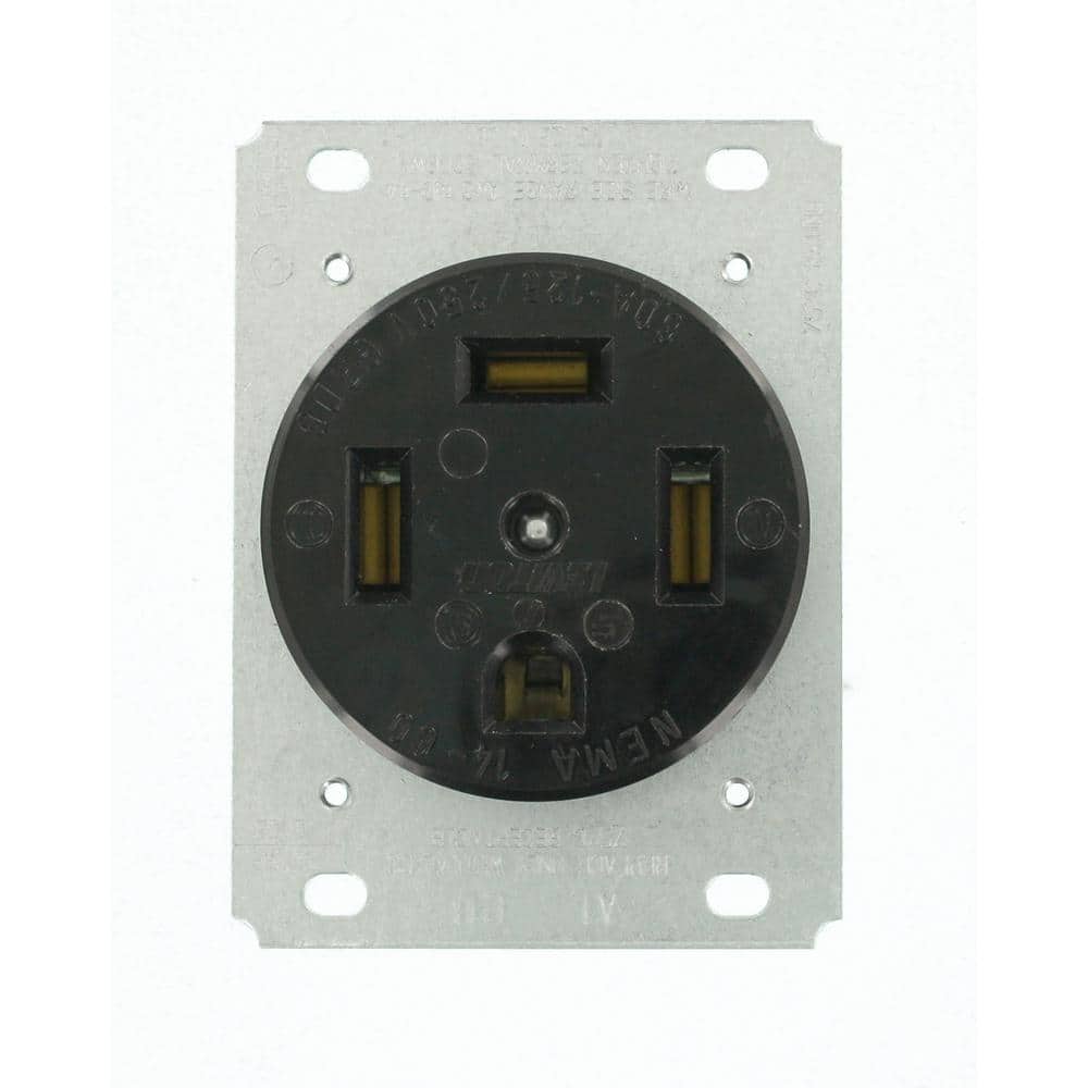 Leviton 60 Amp 125/250-Volt Flush Mounting Grounding Outlet, Blade 9460 (1)