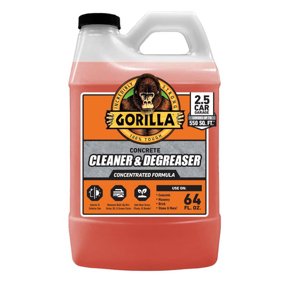 Unbranded 64 oz Liquid Concrete Cleaner and Degreaser for Oil, Grease and Dirt on Driveways, Garage Floors and Concrete (4-Pack)