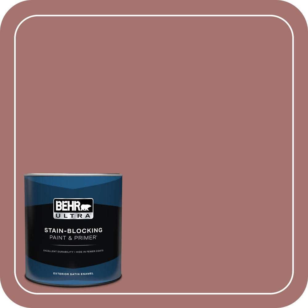 BEHR ULTRA 1 qt. #MQ1-17 Autumn Russet Satin Enamel Exterior Paint & Primer