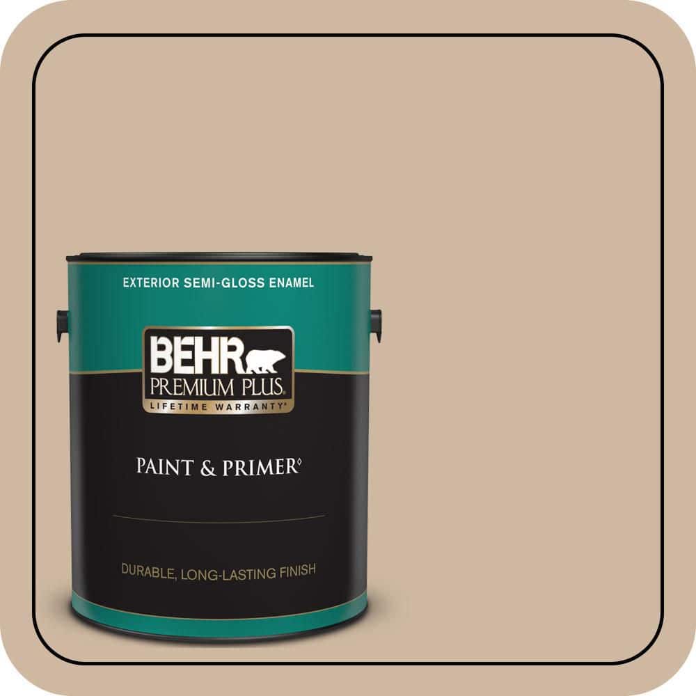 BEHR PREMIUM PLUS 1 gal. #N240-3 Sonoran Desert Semi-Gloss Enamel Exterior Paint & Primer