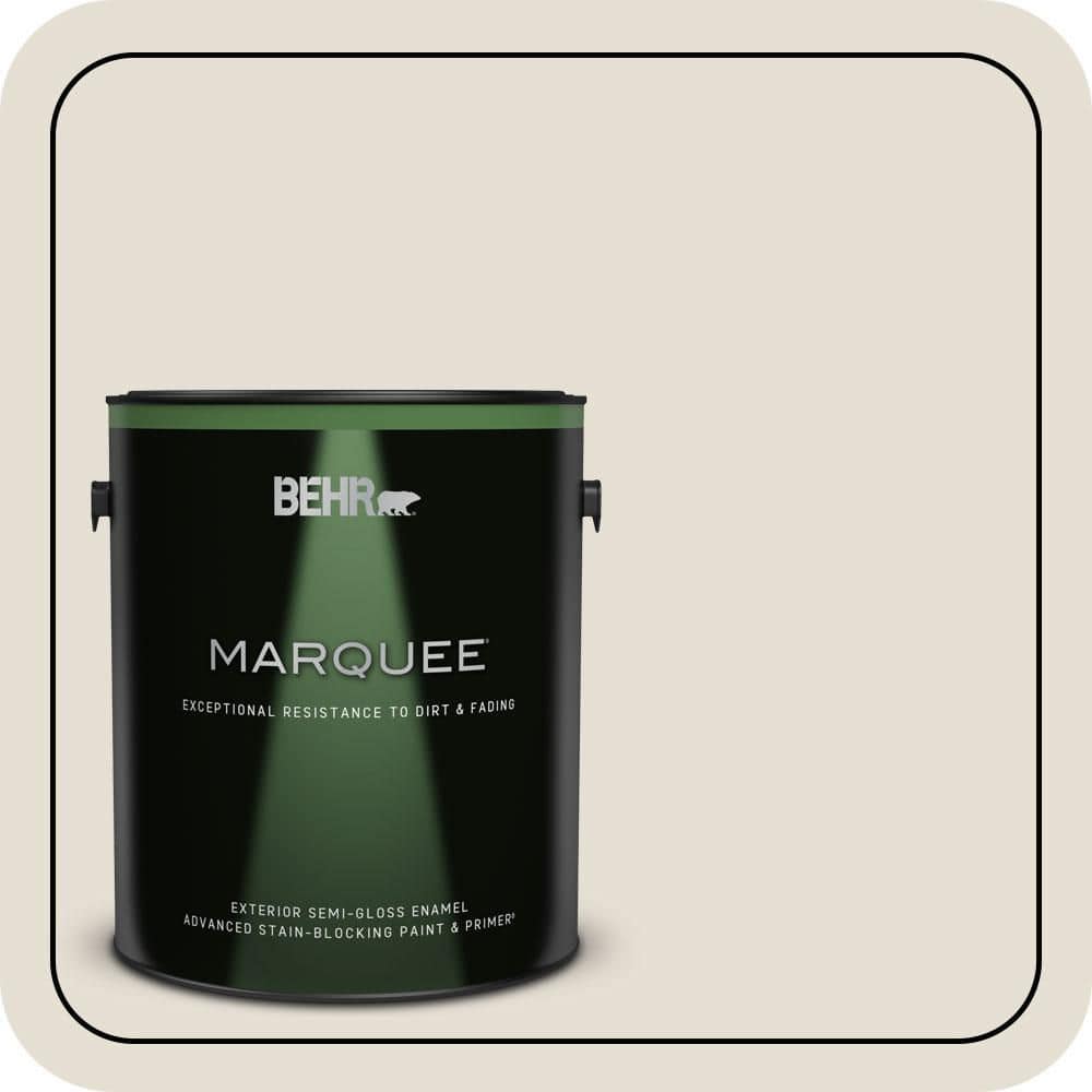 BEHR MARQUEE 1 gal. #PPU7-11 Cotton Knit Semi-Gloss Enamel Exterior Paint & Primer