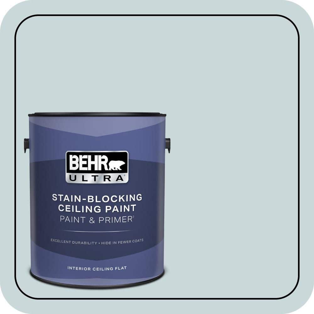 BEHR ULTRA 1 gal. #PPU13-16 Offshore Mist Ceiling Flat Interior Paint & Primer (1)