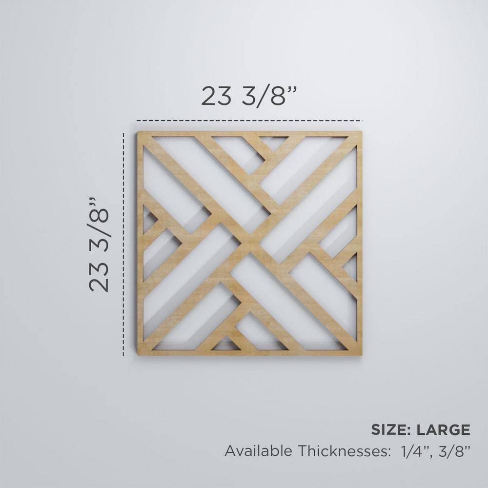 Ekena Millwork 23-3/8" x 23-3/8" x 1/4" Large Killeen Decorative Fretwork Wood Wall Panels, Cherry (10-Pack) (2)