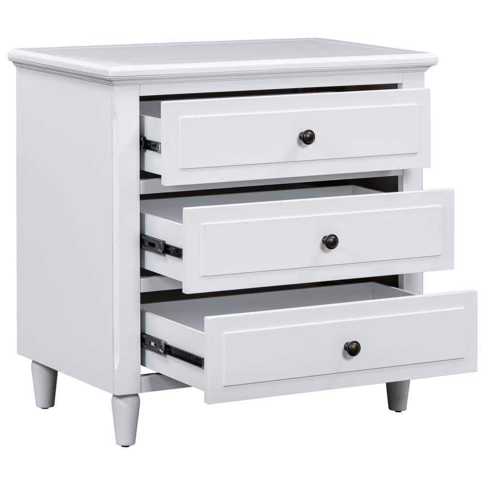 COWLOWN 28 in. W x 16.9 in. D x 28 in. H Bathroom White Linen Cabinet (1)