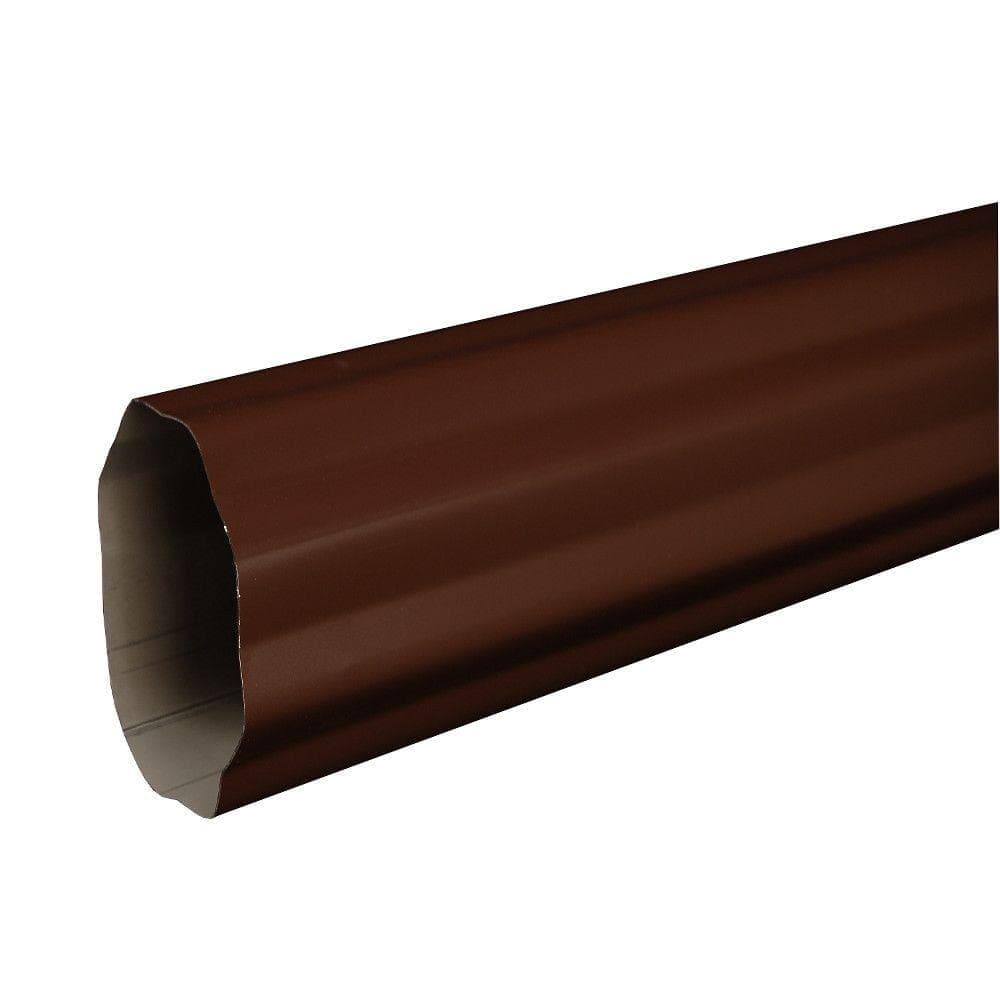 Amerimax Home Products 4 in. 10 ft Aluminum Corrugated Round Downspout