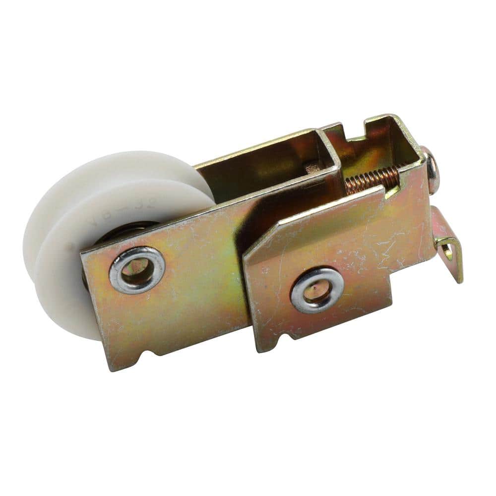 Prime-Line 1-1/4 in. Steel Ball Bearing, Mirrored Door Roller Assembly, Crest Doors (2)