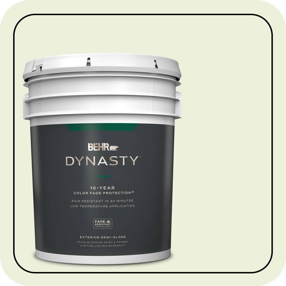 BEHR DYNASTY 5 gal. #P370-1 Moths Wing Semi-Gloss Exterior Stain-Blocking Paint & Primer