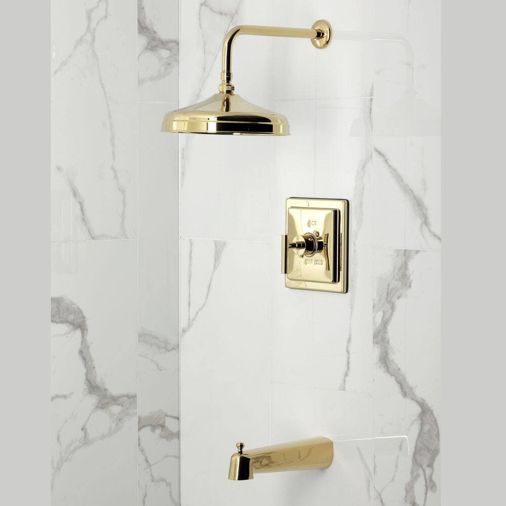 Kingston Brass Manhattan 1-Handle 1-Spray Tub and Shower Faucet 1.8 GPM in Polished Brass (2)