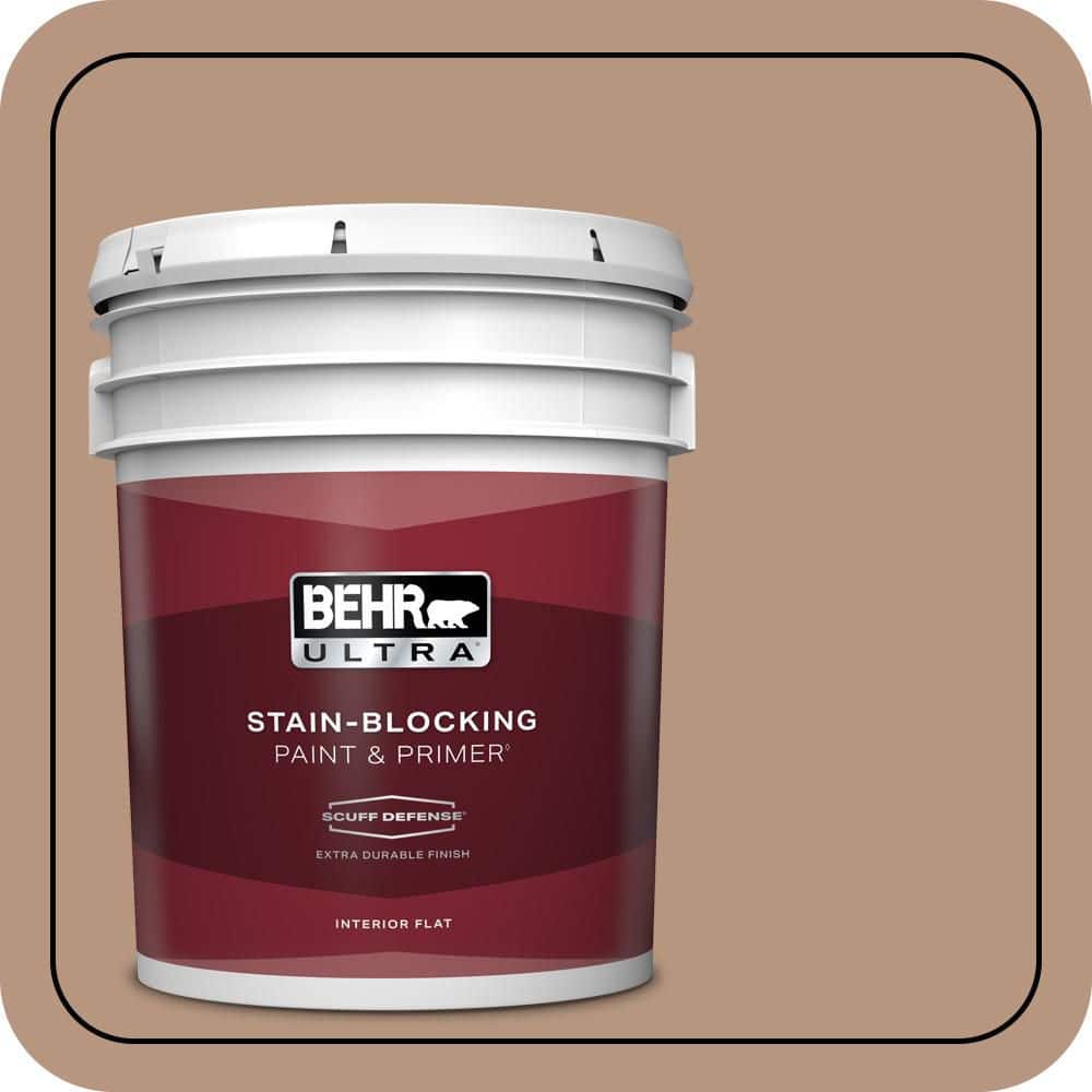 BEHR ULTRA 5 gal. #S220-4 Potters Clay Extra Durable Flat Interior Paint & Primer