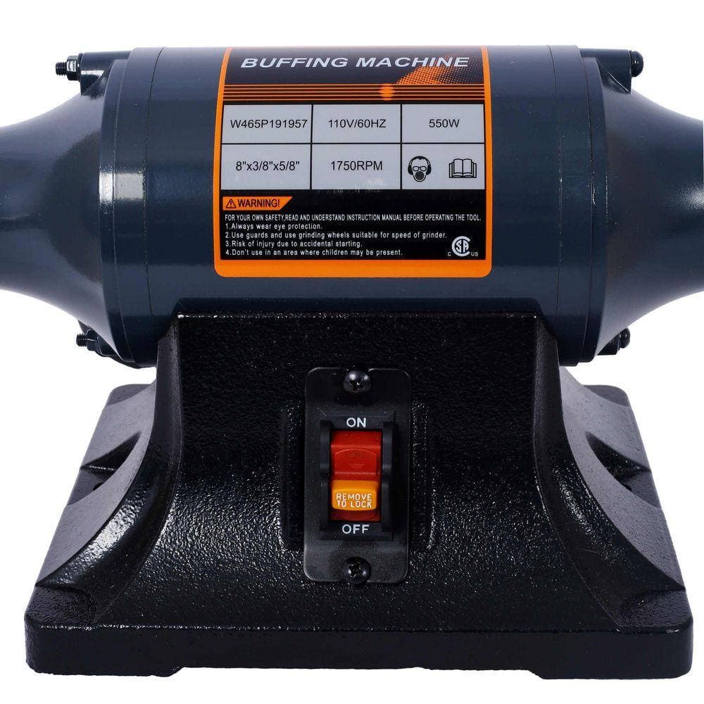 Miscool Ami Extra Long 8" Electric Polisher Bench Buffer Grinder 4PCs Wheels (3)