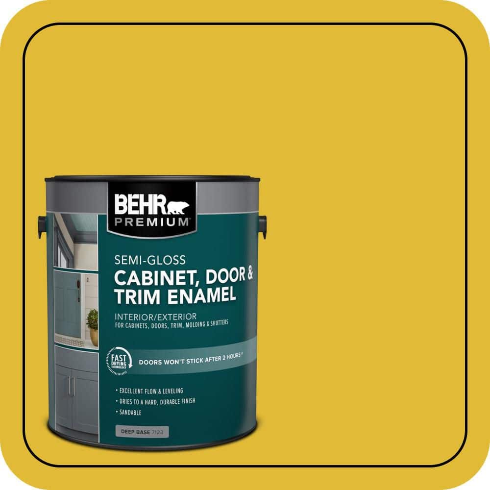 BEHR PREMIUM 1 gal. #P310-7 Solarium Semi-Gloss Enamel Interior/Exterior Cabinet, Door & Trim Paint