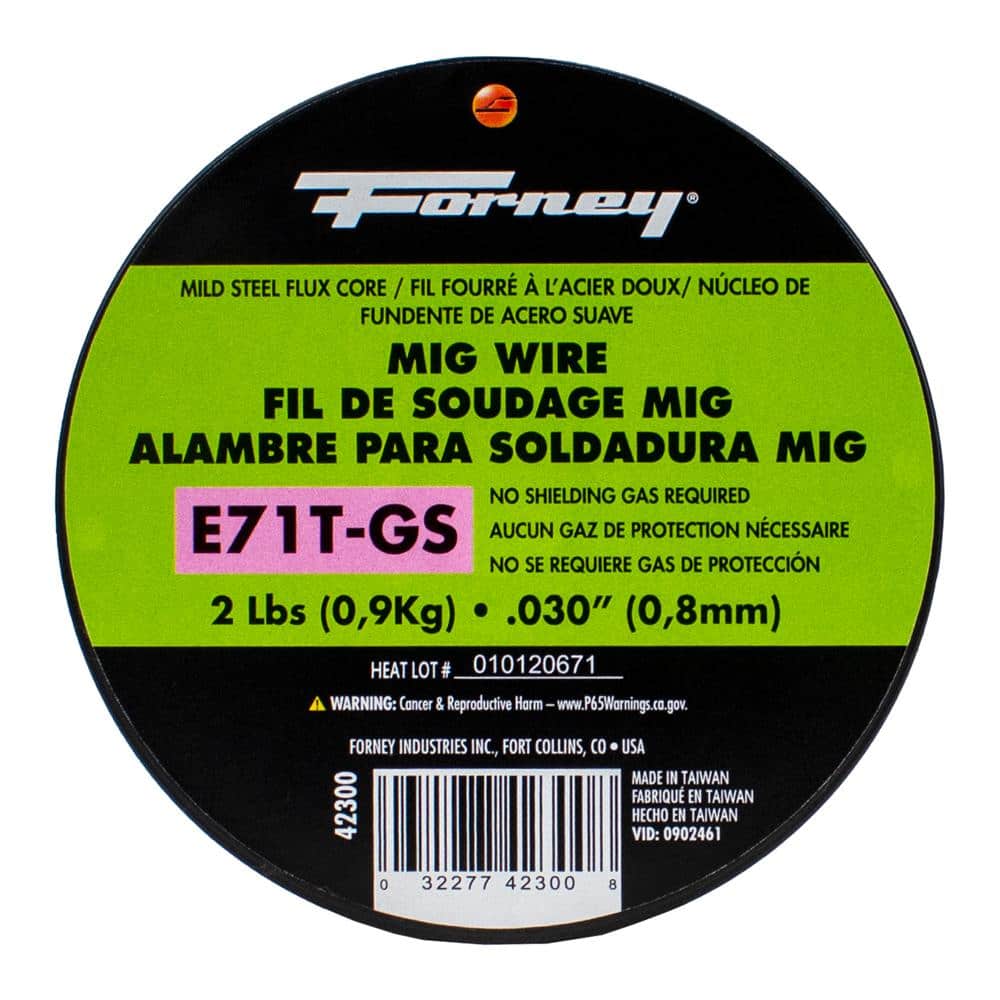 Forney 0.030 Flux Core Mild Steel MIG Welding Wire 2 lbs. Spool (2)