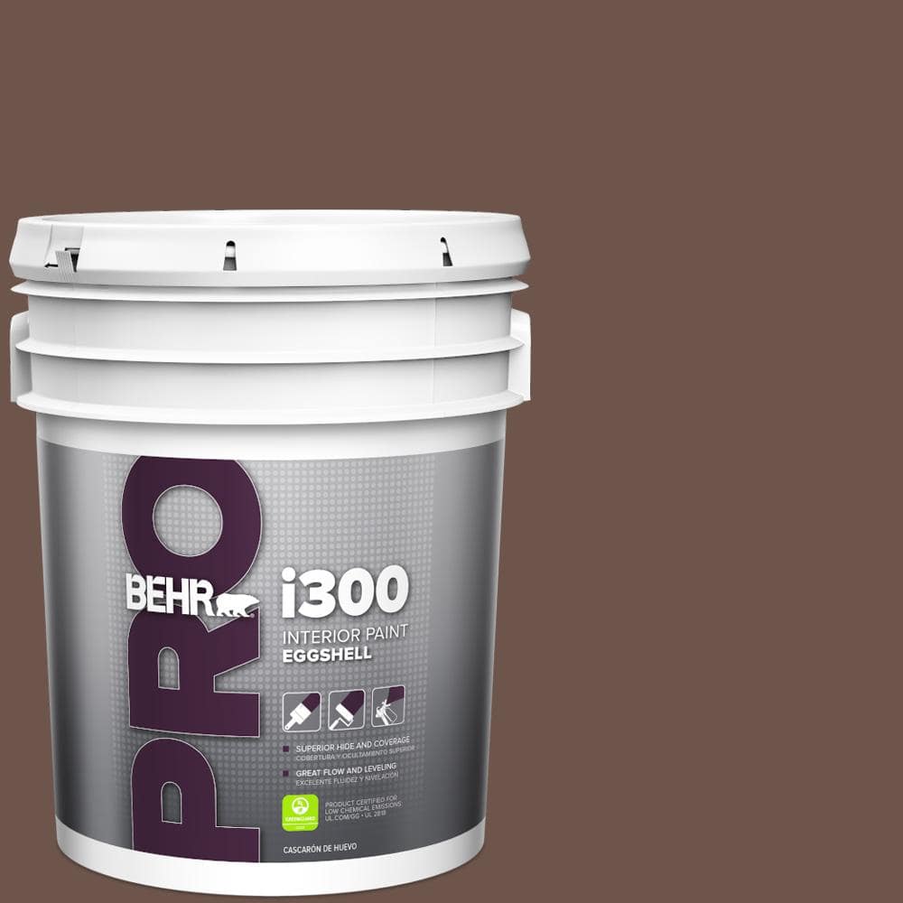 BEHR PRO 5 gal. #N130-7 Double Fudge Eggshell Interior Paint