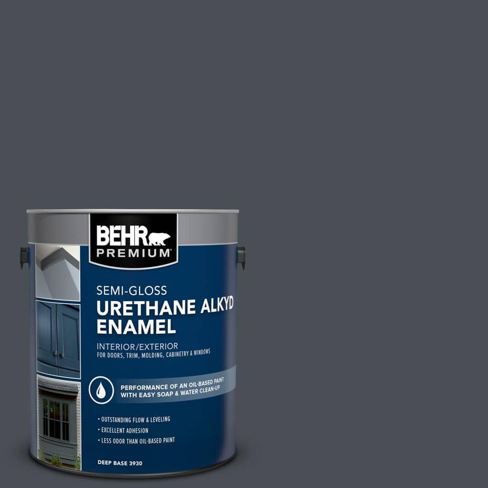 BEHR PREMIUM 1 gal. #PPU15-20 Poppy Seed Urethane Alkyd Semi-Gloss Enamel Interior/Exterior Paint (1)