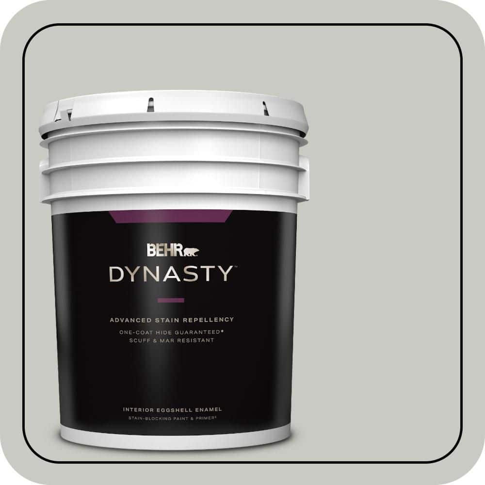 BEHR DYNASTY 5 gal. #N380-2 Heath Gray Eggshell Enamel Interior Stain-Blocking Paint & Primer