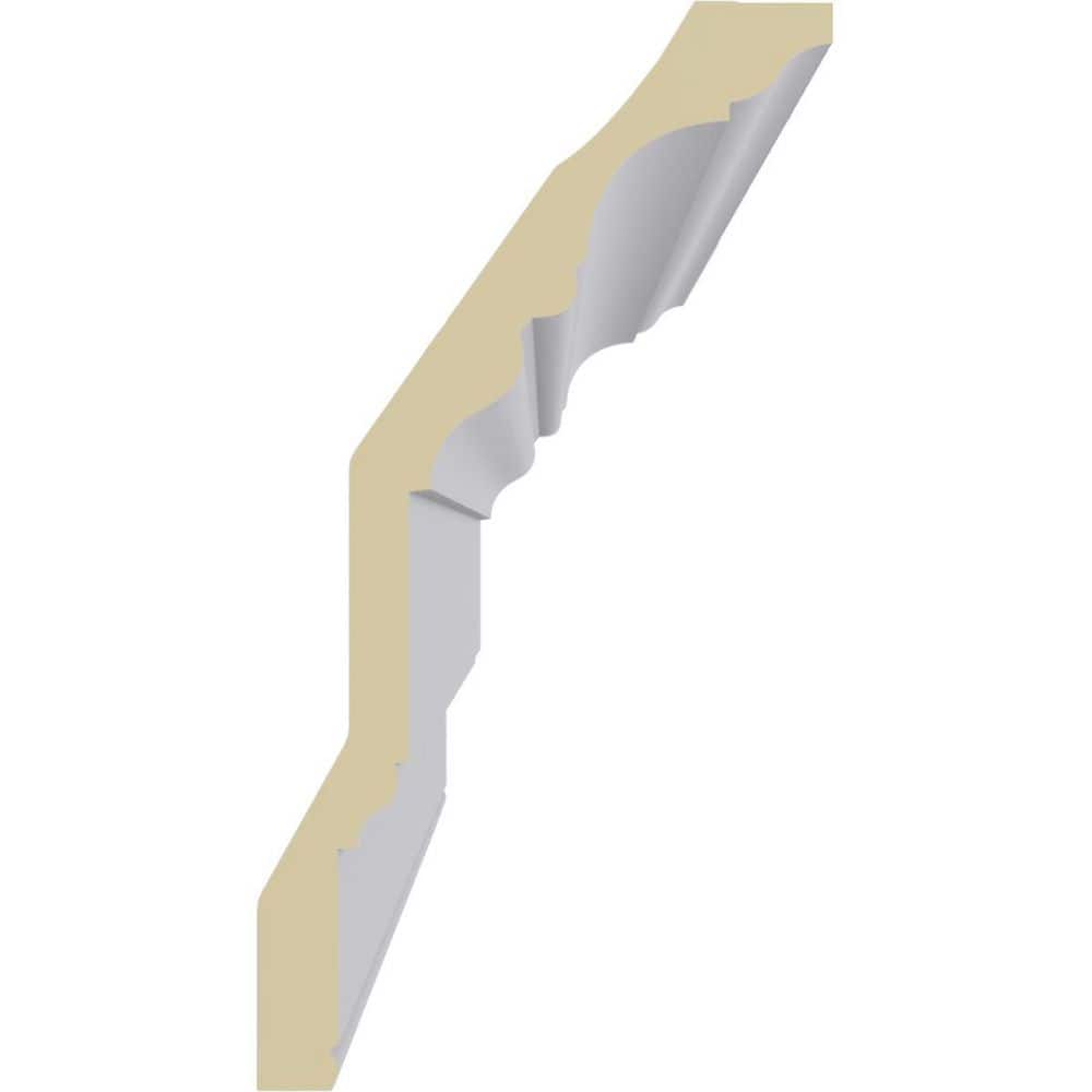 Ekena Millwork 6-7/8 in. x 13 in. x 94-1/2 in. Polyurethane Eris Smooth Crown Moulding (3)