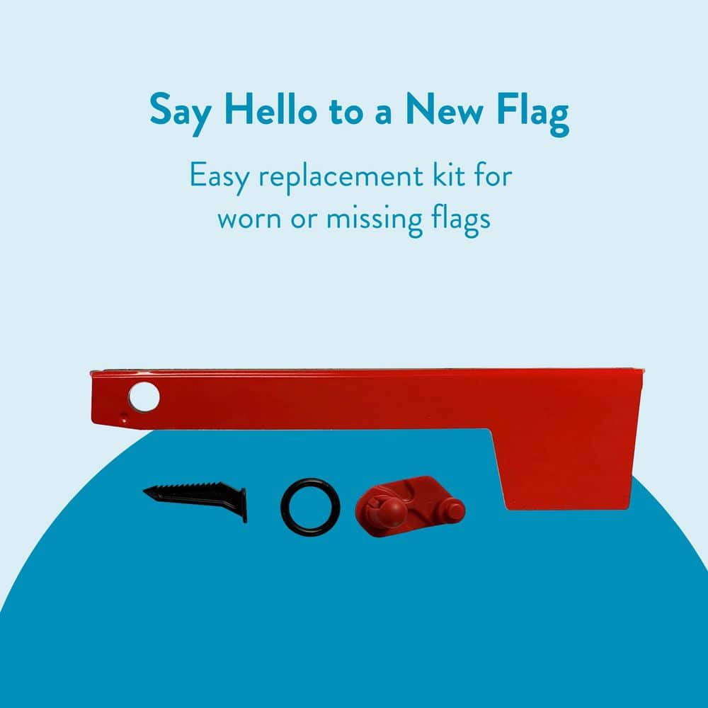 Architectural Mailboxes Replacement Aluminum Mailbox Flag Kit, Red (3)