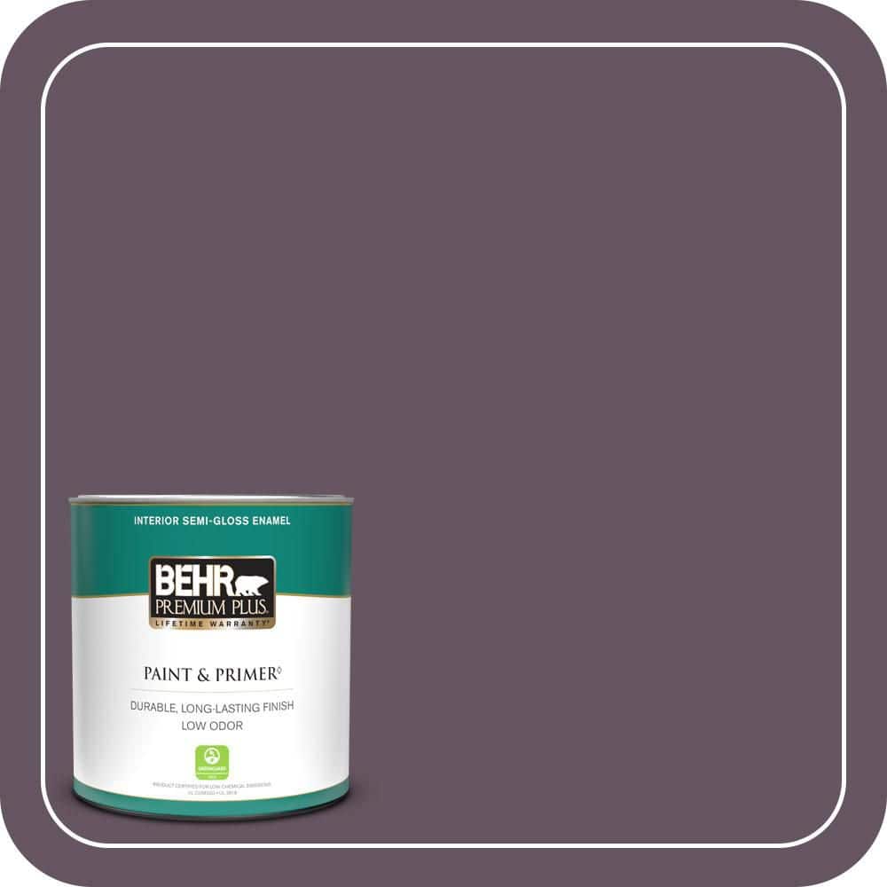 BEHR PREMIUM PLUS 1 qt. #690F-7 Indulgent Semi-Gloss Enamel Low Odor Interior Paint & Primer