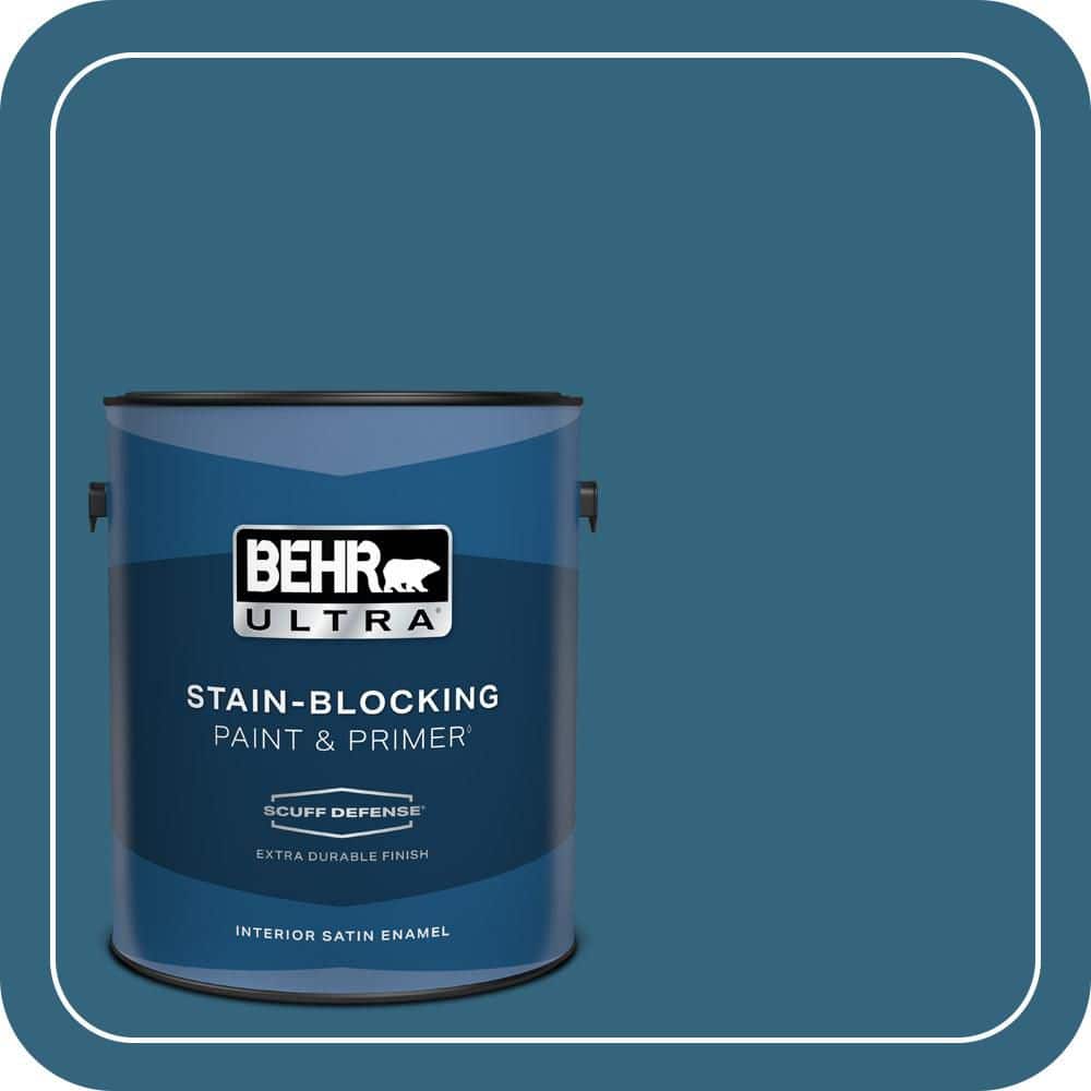 BEHR ULTRA 1 gal. #550D-7 Southern Evening Extra Durable Satin Enamel Interior Paint & Primer
