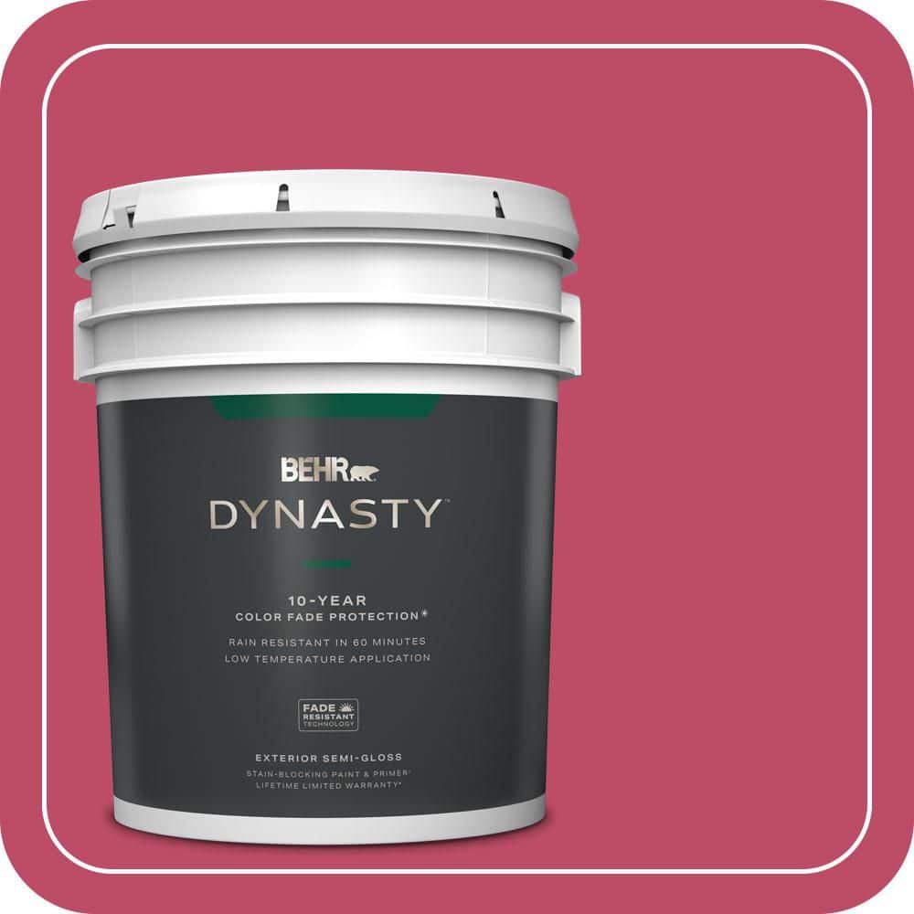 BEHR DYNASTY 5 gal. #S-G-110 Orchid Rose Semi-Gloss Exterior Stain-Blocking Paint & Primer