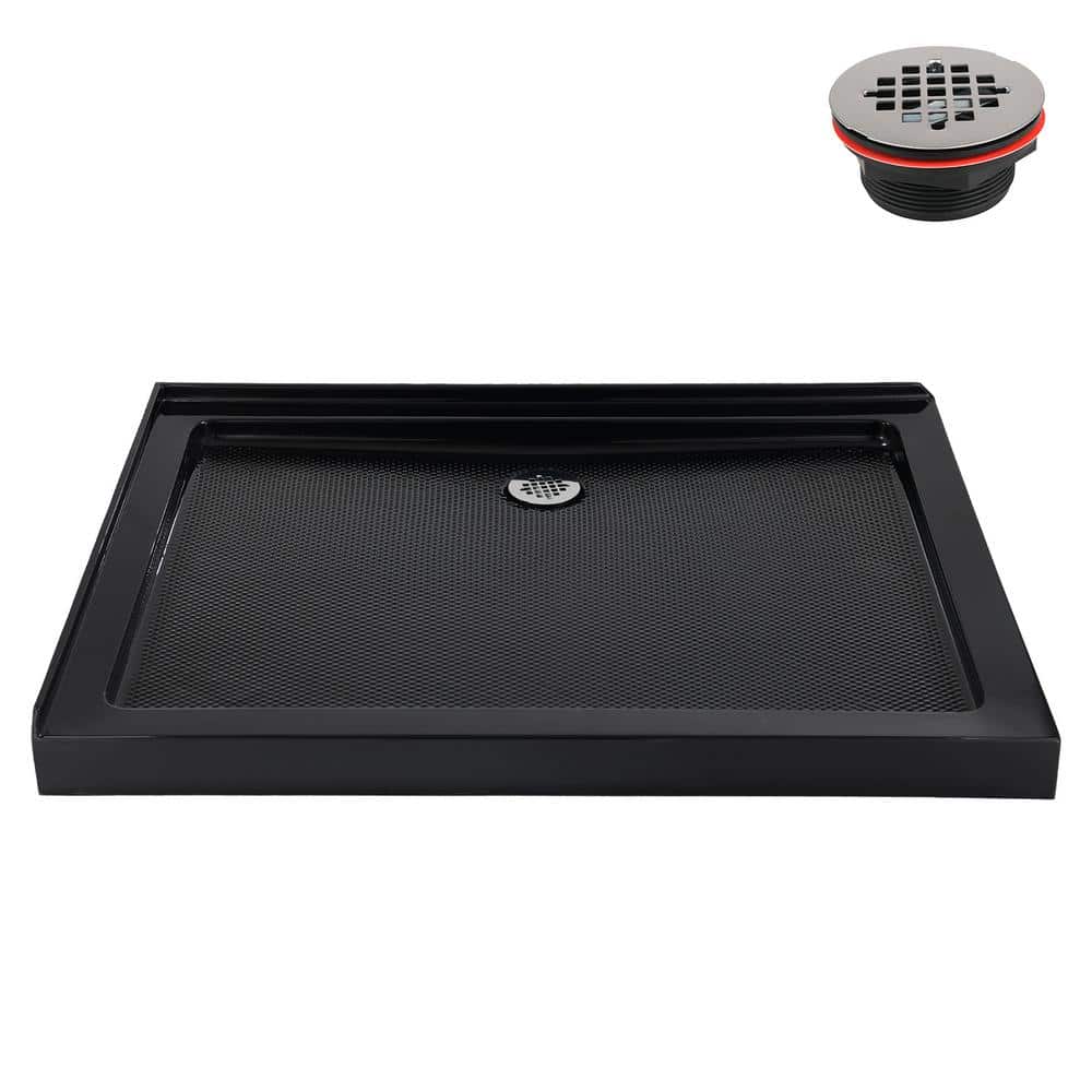Streamline 48 in. L 36 in. W Corner Acrylic Shower Pan Base, with Right Hand Drain, Drain Included