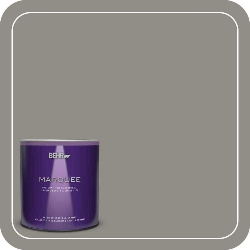 BEHR MARQUEE 1 qt. #PPU24-08 Parador Stone Eggshell Enamel Interior Paint & Primer