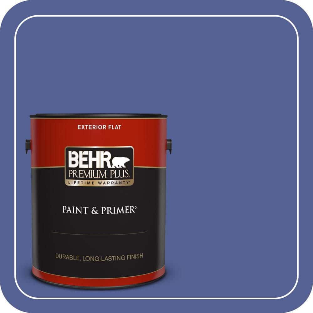 BEHR PREMIUM PLUS 1 gal. #610B-7 Breathtaking Flat Exterior Paint & Primer (1)
