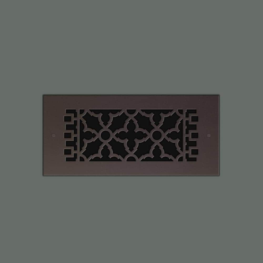 Reggio Registers Scroll Series 6 in. 12 in. Aluminum Grille, with Mounting Holes (2)