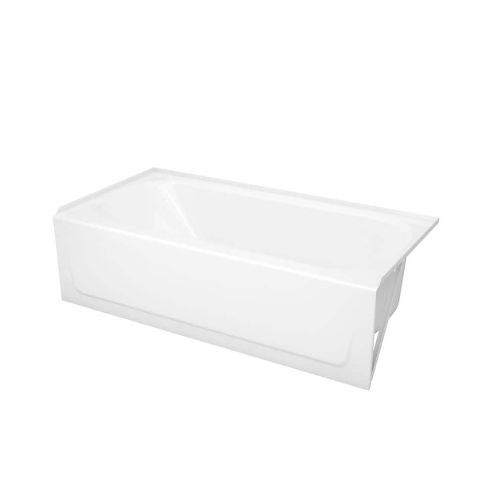 Bootz Industries Maui 60 in. x 30 in. Alcove Soaking Bathtub with Right Drain in White (4)