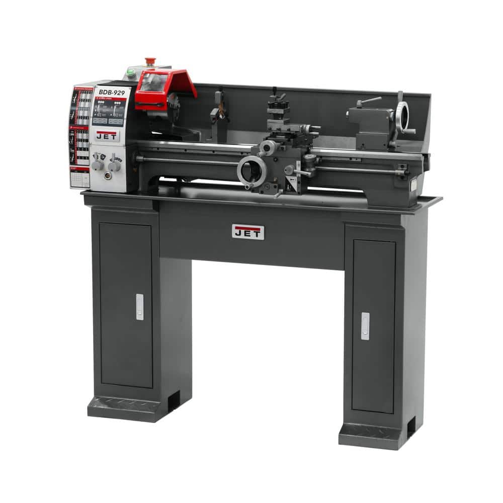 Jet 9 in. x 29 in. Belt Driven Metalworking Bench Lathe with Stand, 3/4 HP 115-Volt (2)
