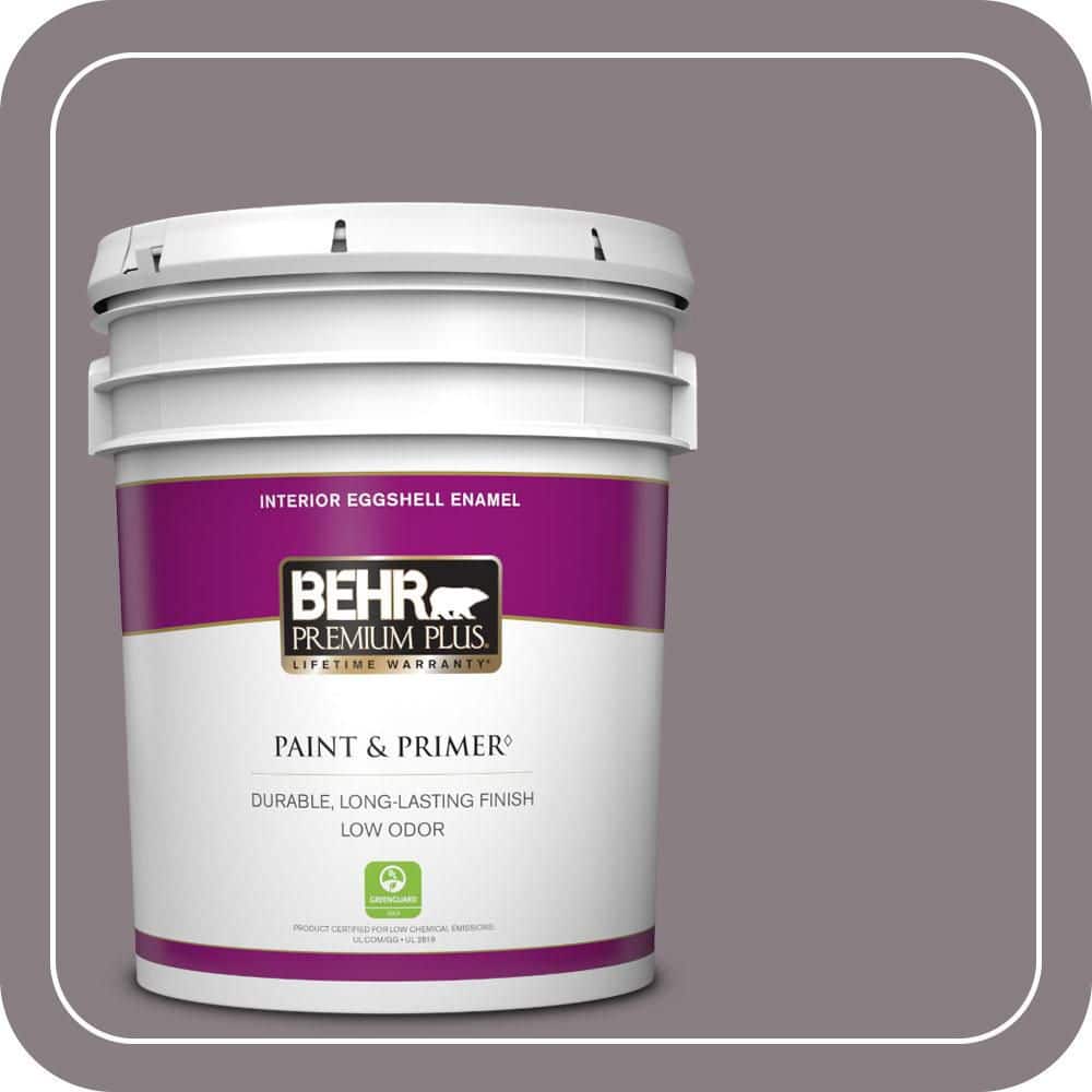 BEHR PREMIUM PLUS 5 gal. #N570-4 Classy Plum Eggshell Enamel Low Odor Interior Paint & Primer