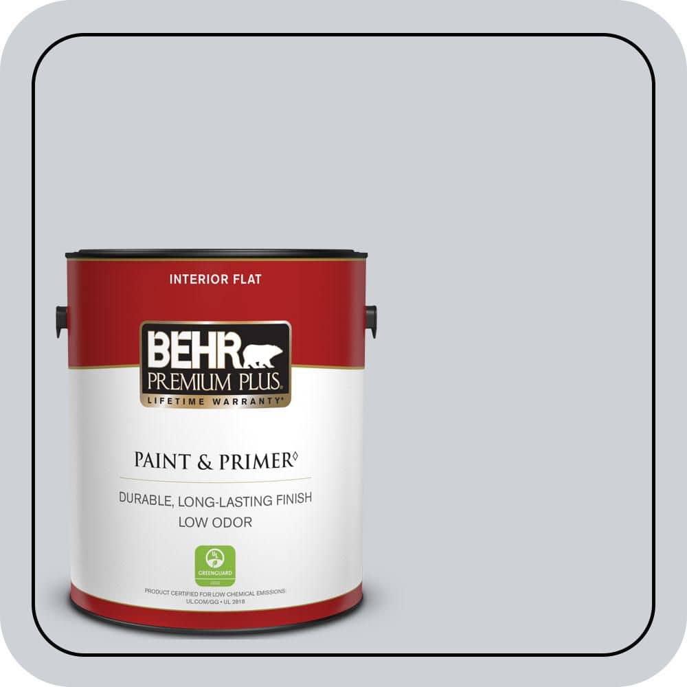 BEHR PREMIUM PLUS 1 gal. #MQ3-61 Moonlit Snow Flat Low Odor Interior Paint & Primer