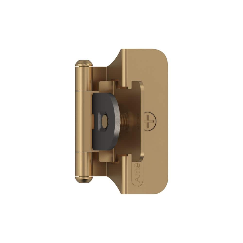 Amerock Champagne Bronze 1/4 in. (6 mm) Overlay Double Demountable, Cabinet Hinge (2-Pack) (1)