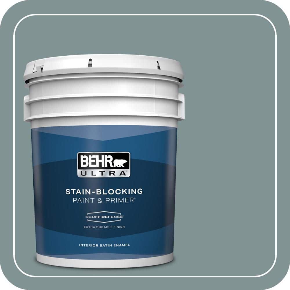 BEHR ULTRA 5 gal. #QE-53 Raindance Extra Durable Satin Enamel Interior Paint & Primer