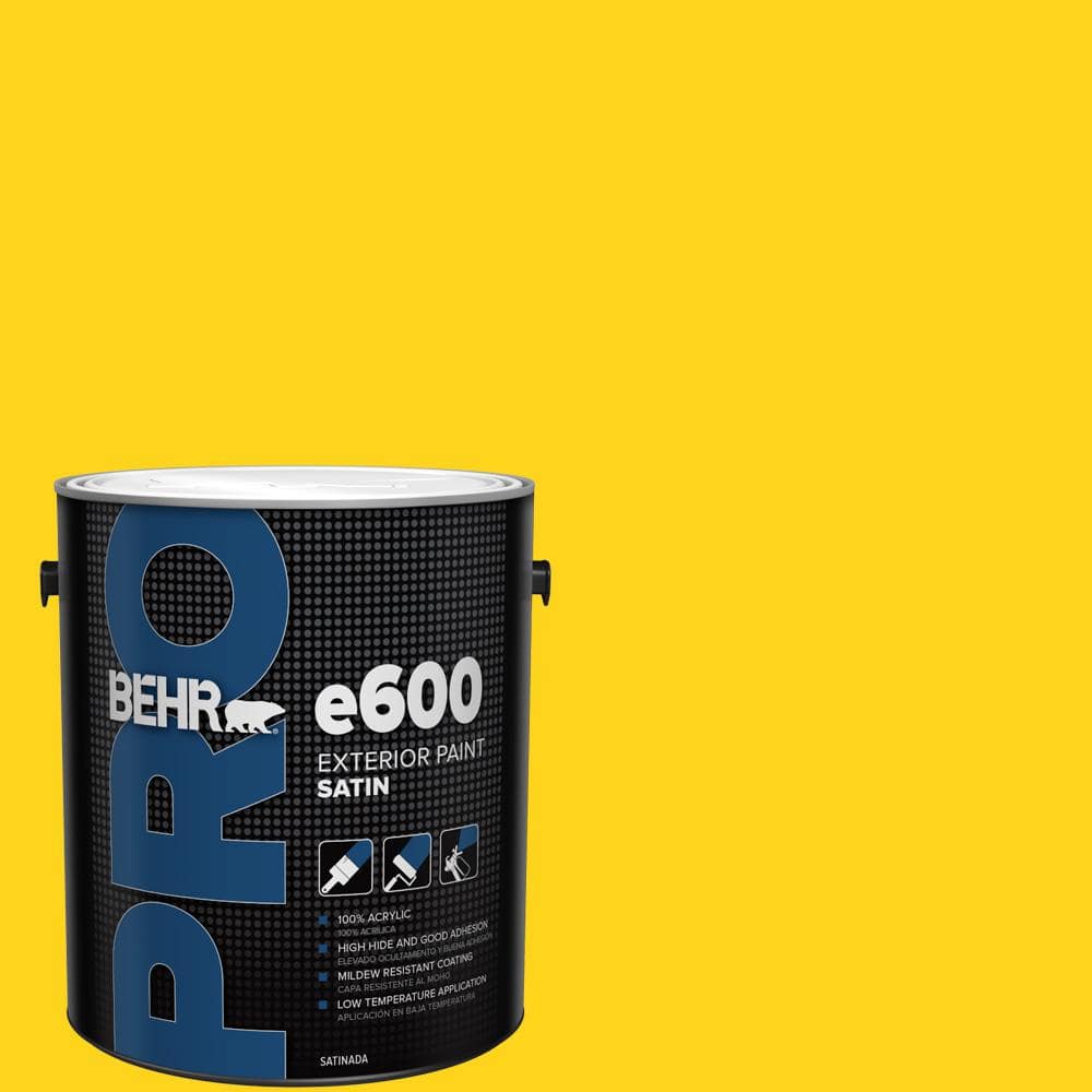 BEHR PRO 1 gal. #S-G-390 Lemon Zest Satin Exterior Paint