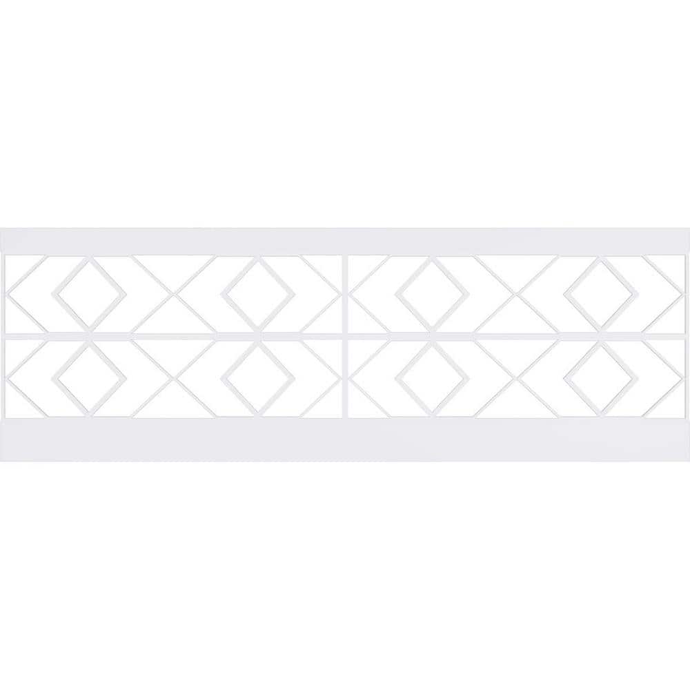 Ekena Millwork 32 in. H x 94-1/2 in. W 21.04 sq. ft. Hillrose PVC Wainscot Paneling Kit (2)