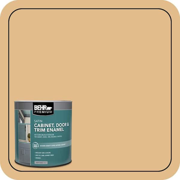 BEHR PREMIUM 1 qt. #M280-4 Royal Gold Satin Enamel Interior/Exterior Cabinet, Door & Trim Paint (2)