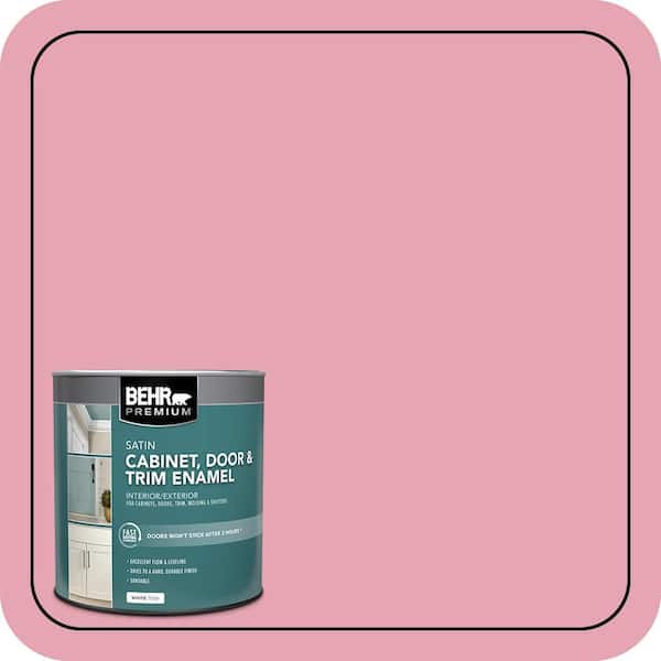 BEHR PREMIUM 1 qt. #P140-3 Love At First Sight Satin Enamel Interior/Exterior Cabinet, Door & Trim Paint (2)