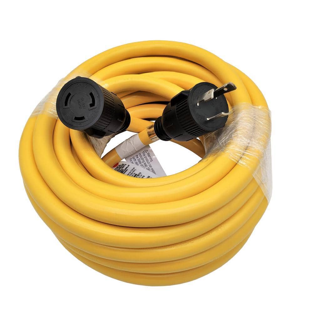 parkworld 36 ft. 10/3 30 Amp 125-Volt Twist Lock NEMA L5-30 Indoor/Outdoor Generator Extension Cord (L5-30P to L5-30R),Yellow