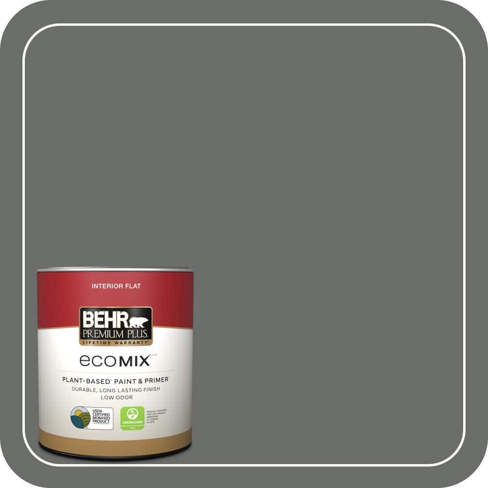BEHR PREMIUM PLUS #PPU25-03 Shadows Flat EcoMix Plant-Based & Primer (1)