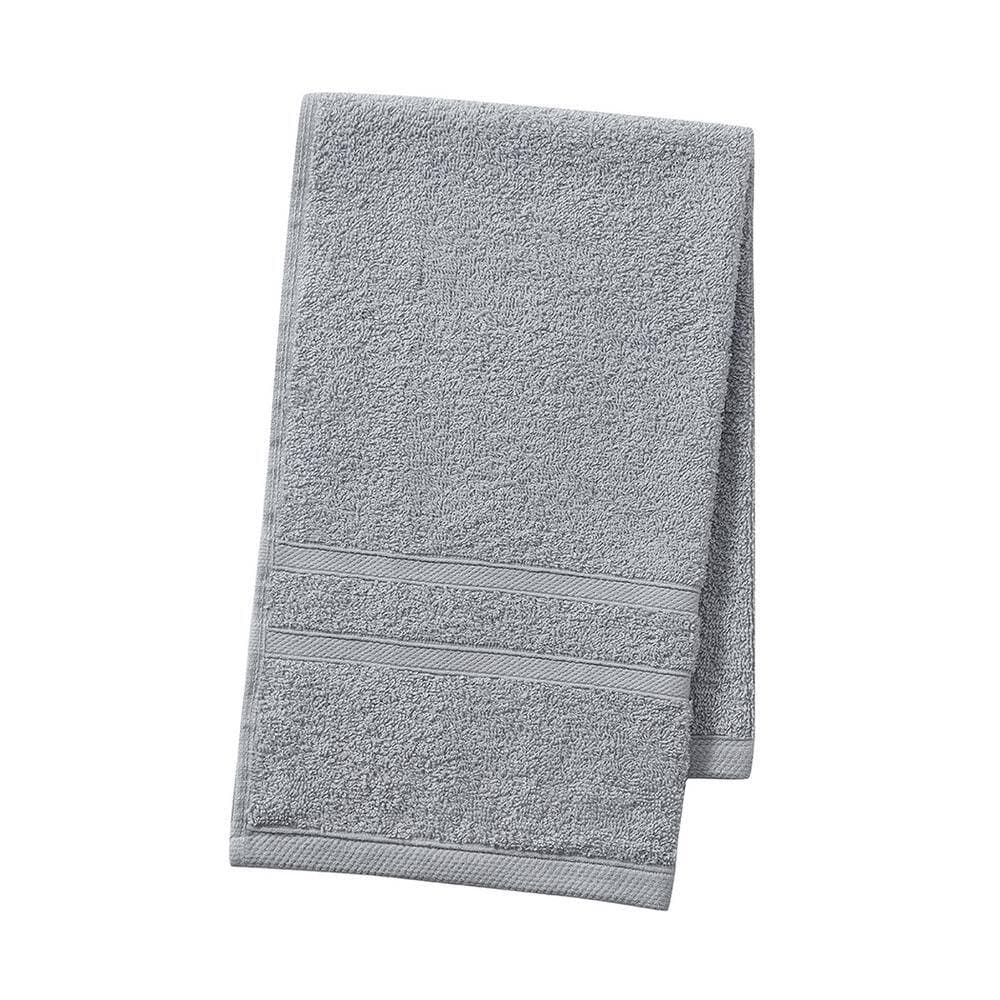 Clorox 16 in. L x 26 in. W Bleach Friendly Quick Dry 100% Cotton Hand Towels Highly Absorbent (2-Pack, Light Grey) (2)