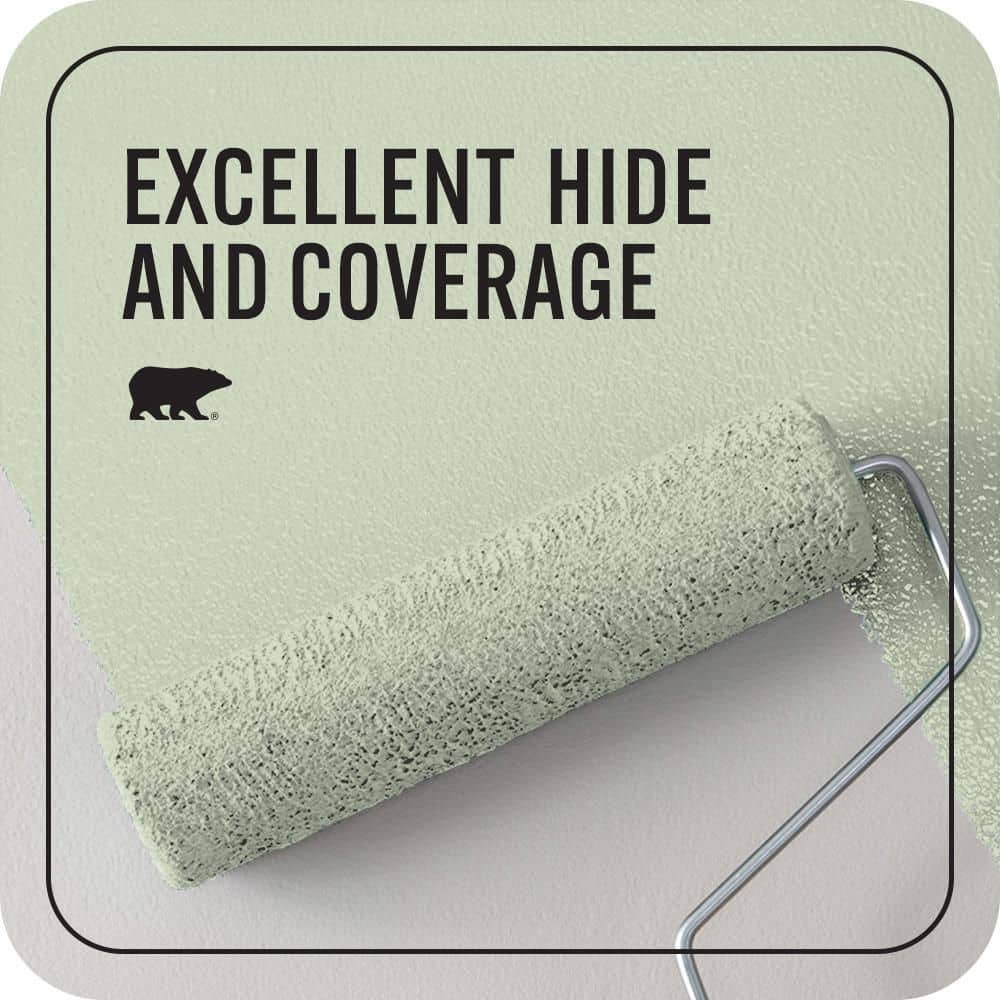 BEHR PREMIUM PLUS #M380-2 Glade Green Enamel Interior/Exterior Paint & Primer Color Sample (4)