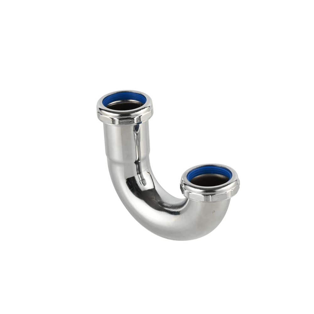 Everbilt 1-1/2 in. 22-Gauge Chrome-Plated Brass Sink Drain J-Bend P- Trap (1)