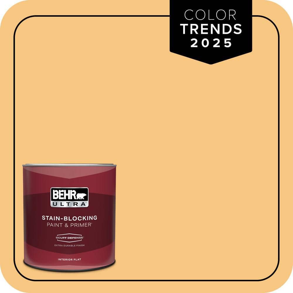 BEHR ULTRA 1 qt. #PPU6-07 Jackfruit Extra Durable Flat Interior Paint & Primer (1)