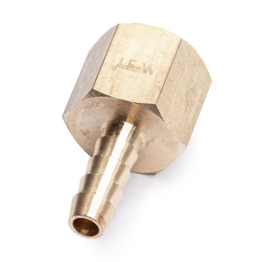 LTWFITTING 1/4 in. I.D. Hose Barb x 3/8 in. FIP Lead Free Brass Adapter Fitting (5-Pack) (1)